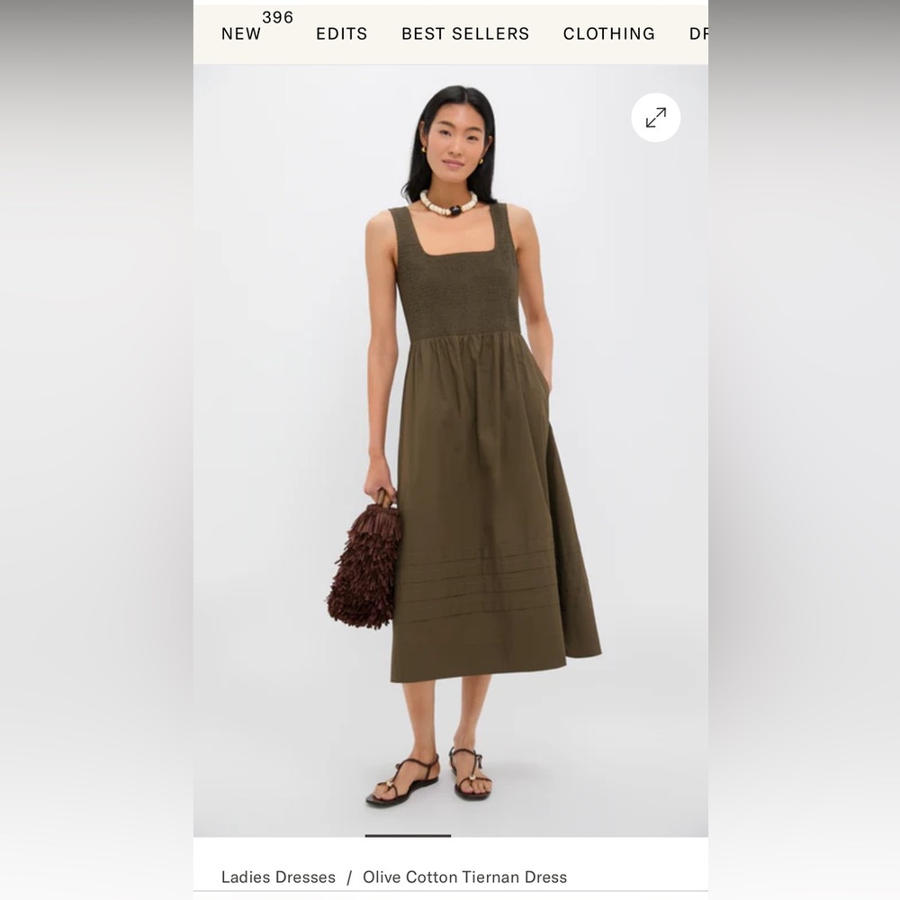 Tuckernuck Olive Cotton Tiernan Dress